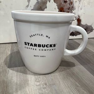 Starbucks Giant Abbey Classic Ceramic Mug  138 oz Limited Edition 10 inch tall